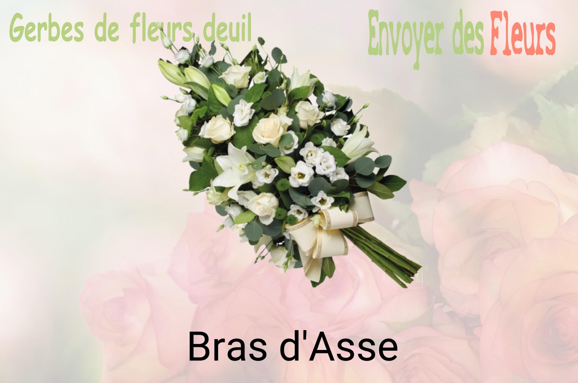 Gerbe de fleurs de deuil livrée à Bras-d'Asse